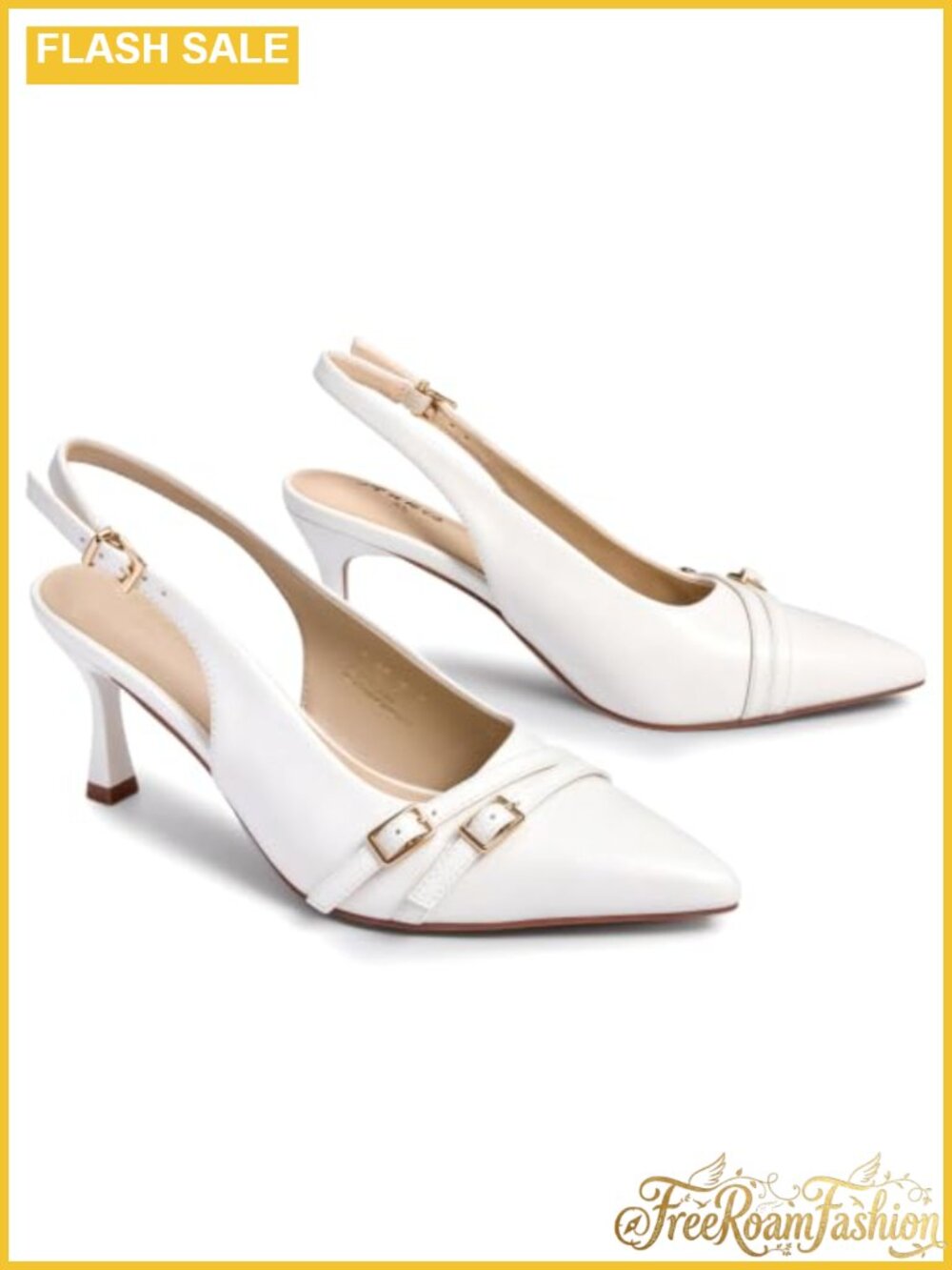 Patent Slingback Kitten Heels 2.75in Pointed Toe Dress Pumps